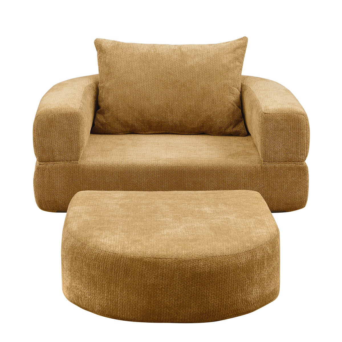 Modulares Sofa-Set Frottee (Terry Cloth), Sektionssofa Minimalistisch, Wohnzimmer Couchgarnitur, Umkehrbar, Yellow