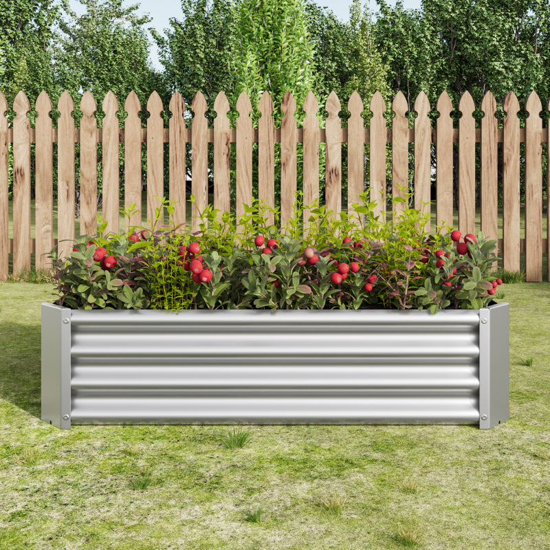 Hochbeet Metall Pflanzenbeet, Hochbeete für Garten aus robustem Stahlblech mit stabilem Design, Rostschutz und Langer Haltbarkeit, Hochbeet Bausatz ohne Boden, Ideal für Gemüse, Kräuter & Blumen Anthr