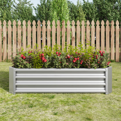 Hochbeet Metall Pflanzenbeet, Hochbeete für Garten aus robustem Stahlblech mit stabilem Design, Rostschutz und Langer Haltbarkeit, Hochbeet Bausatz ohne Boden, Ideal für Gemüse, Kräuter & Blumen Anthr