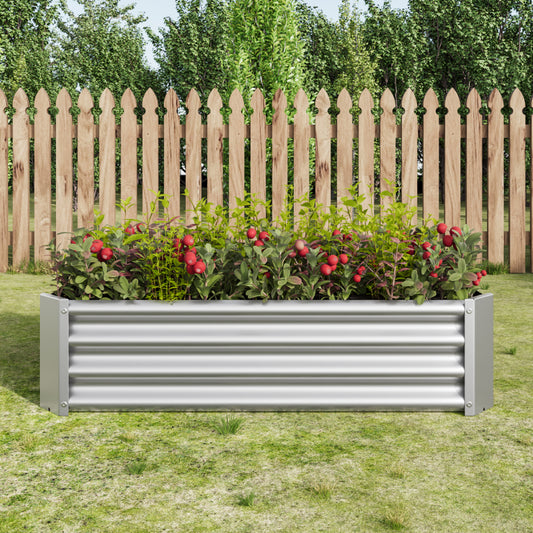Hochbeet Metall Pflanzenbeet, Hochbeete für Garten aus robustem Stahlblech mit stabilem Design, Rostschutz und Langer Haltbarkeit, Hochbeet Bausatz ohne Boden, Ideal für Gemüse, Kräuter & Blumen Anthr