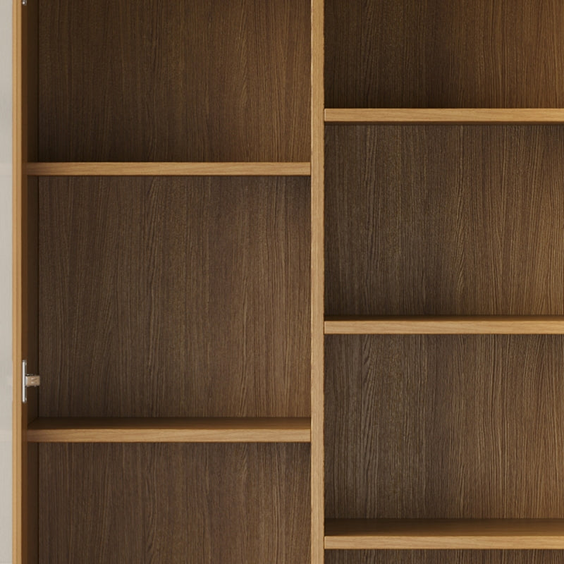 Glasvitrine (Büroschrank/Bücherregal/Aktenschrank/Aufbewahrungsregal) , 80*40*160 cm, Holzfarbe