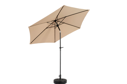14.8 Ft Double Sided Outdoor Umbrella Rectangular Large with Crank (khaki)(No Base)