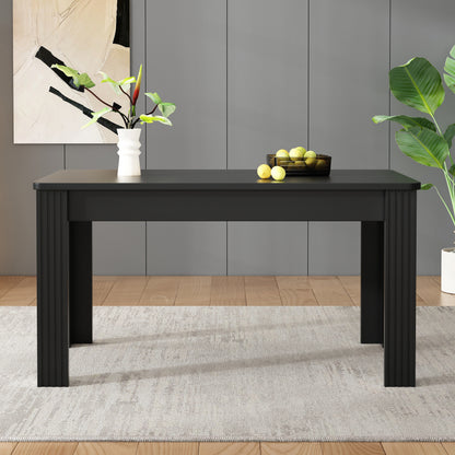 Esstisch, moderner Esstisch, stabiler Esstisch, vierbeiniger Tisch, rechteckiger Esstisch, Kaffee-Lounge-Tisch, moderner einfacher Esstisch, schwarz, (OLD SKU: N634P215552S)