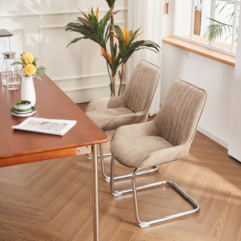 Sorgfältig ausgewählte Küche Wohnzimmer Esszimmer Stühle aus Kunstleder Material für leichtere Wartung! (Satz von 2)