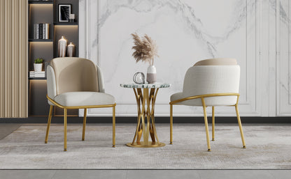 2 St Moderner Stuhl, Ideal für Zuhause, Offene Bürofläche, Esszimmer, Beige