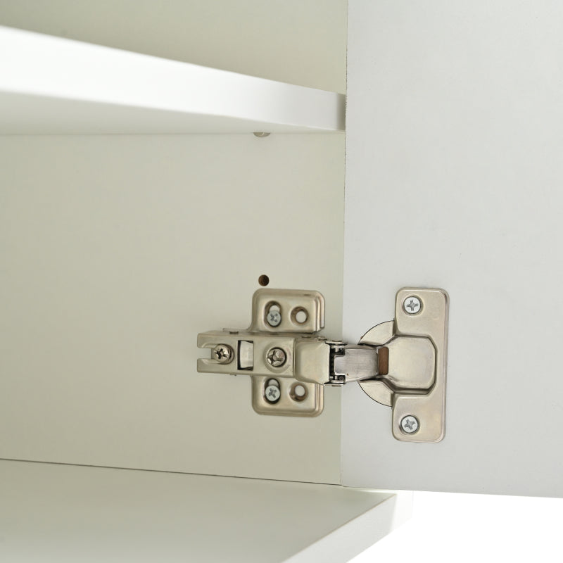Weißes TV-Schrank, 190 cm lang x 38 cm breit x 48 cm hoch, goldene Tischbeine, gerilltes Türdesign
