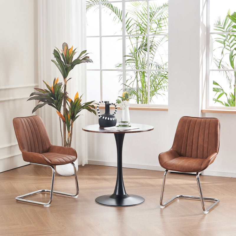 Sorgfältig ausgewählte Küche Wohnzimmer Esszimmer Stühle aus Kunstleder Material für leichtere Wartung! (Satz von 2)