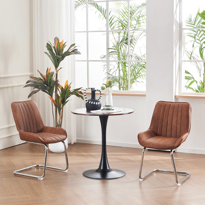 Sorgfältig ausgewählte Küche Wohnzimmer Esszimmer Stühle aus Kunstleder Material für leichtere Wartung! (Satz von 2)