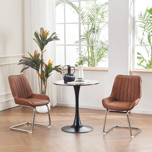 Sorgfältig ausgewählte Küche Wohnzimmer Esszimmer Stühle aus Kunstleder Material für leichtere Wartung! (Satz von 2)
