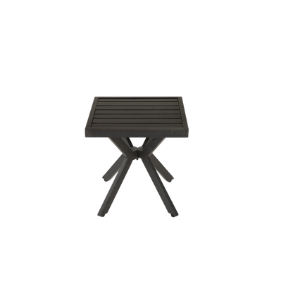 Outdoor Aluminum Square Side Table End Table for Patio, Backyard, Pool, Indoor Companion, Easy Maintenance and Weather Resistant, Dark Brown