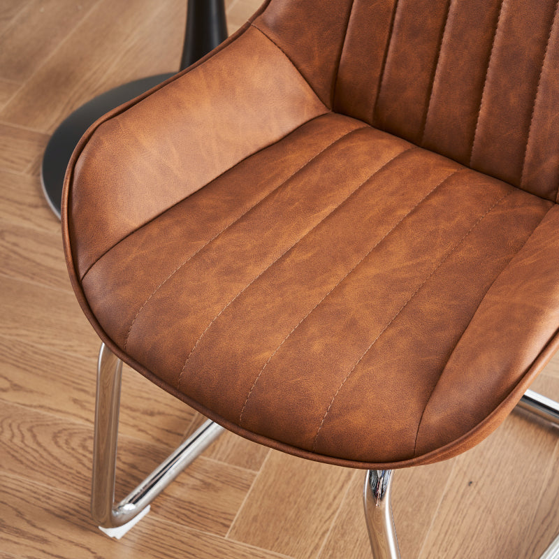 Sorgfältig ausgewählte Küche Wohnzimmer Esszimmer Stühle aus Kunstleder Material für leichtere Wartung! (Satz von 2)
