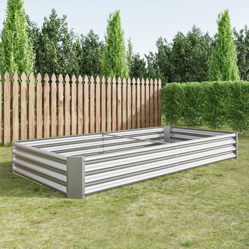 Hochbeet Metall Pflanzenbeet, Hochbeete für Garten aus robustem Stahlblech mit stabilem Design, Rostschutz und Langer Haltbarkeit, Hochbeet Bausatz ohne Boden, Ideal für Gemüse, Kräuter & Blumen Anthr