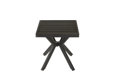 Outdoor Aluminum Square Side Table End Table for Patio, Backyard, Pool, Indoor Companion, Easy Maintenance and Weather Resistant, Dark Brown