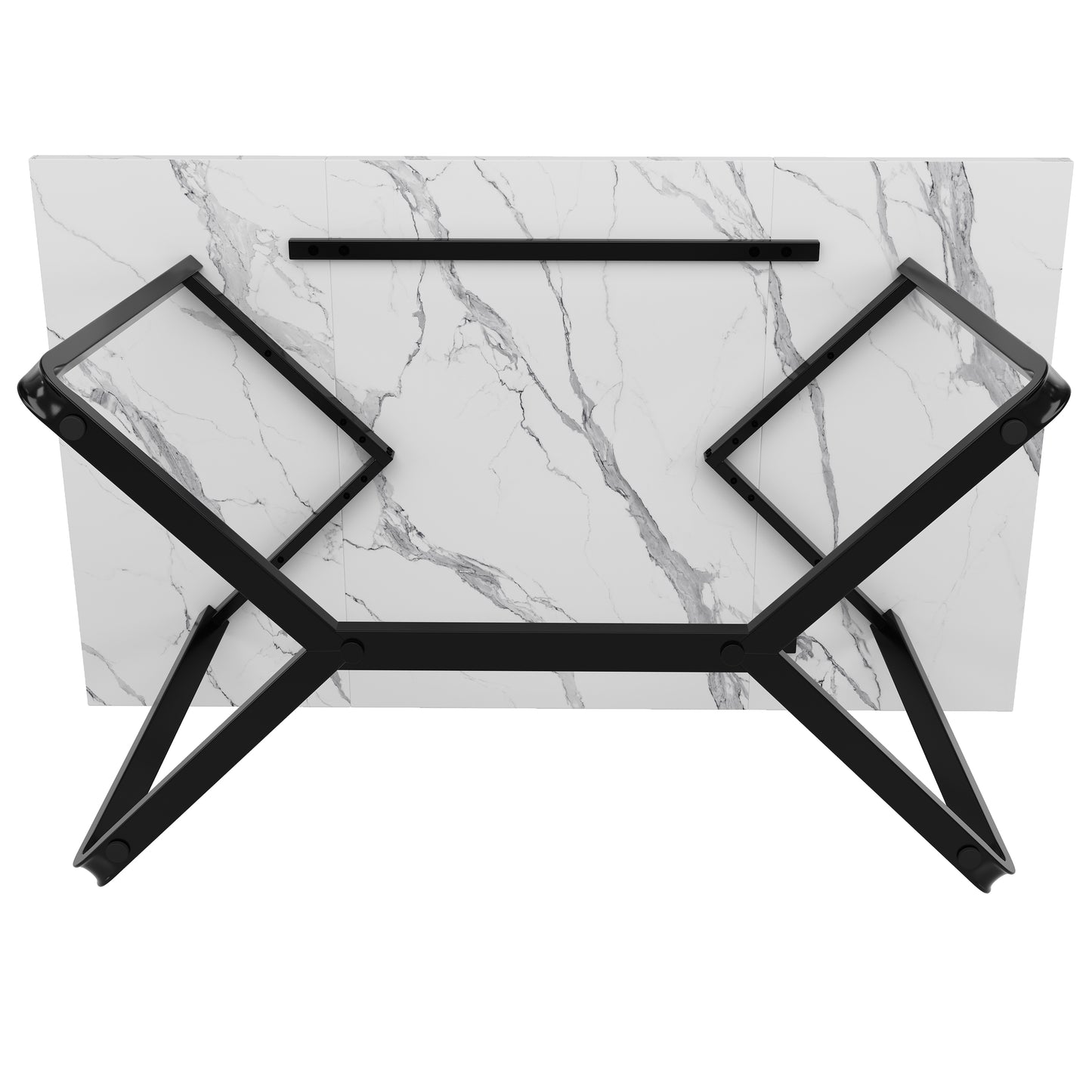 Esstisch und Stühle Set (5 Stück), Esszimmer-Set mit 4 Stühlen, marmorierte Tischplatte, schwarze Tischbeine, graue Samt-Esszimmerstühle