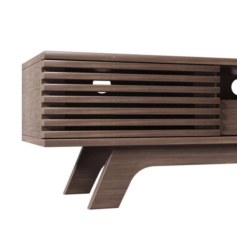 TV-Schrank mit einer Schublade und zwei Türen, TV-Möbel, TV-Panel, TV-Lowboard, TV-Schrank. Einzigartiges Design, Vintage-Holzfarbe.