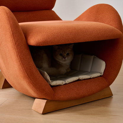 Designer-Loungesessel im Walhai-Look – haustierfreundlicher Loungesessel, bietet Katzen und kleinen Hunden einen Rückzugsort,anti-Katzen-Kratz-Stoff