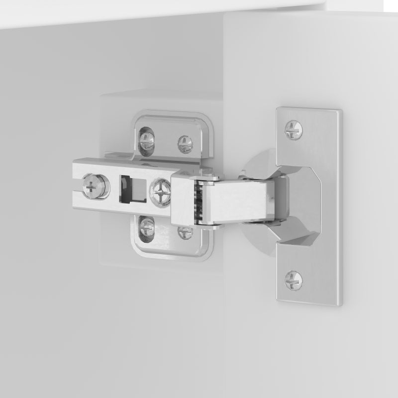 Bodenstehender Badezimmerschrank mit Waschbecken, Waschtisch, feuchtigkeits- und wasserdicht, integriertes Keramik Waschbecken, weiß