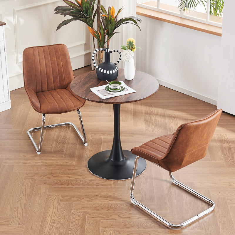 Sorgfältig ausgewählte Küche Wohnzimmer Esszimmer Stühle aus Kunstleder Material für leichtere Wartung! (Satz von 2)