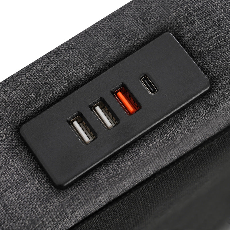 Polsterbett Einzelbett 90*200, Stauraum Kopfteil mit USB und Typ C-Port ,360-Surround-LED-Funktion rund um Kopf- und Fußende des, Betten mit Hydraulisch Stauraum, Grau , Leinen(Ohne Matratze)