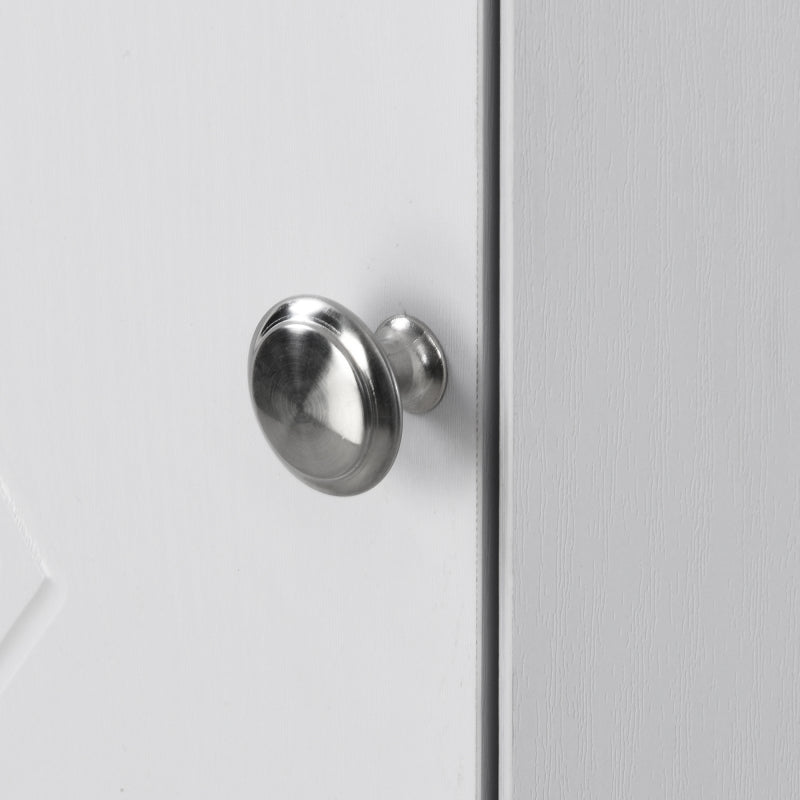 Badschrank, Badmöbel, Eckschrank mit zwei Ablagefächern, offenes Fach mit verstellbarem Einlegeboden,36.5 x 36.5 x 155 cm, weiß