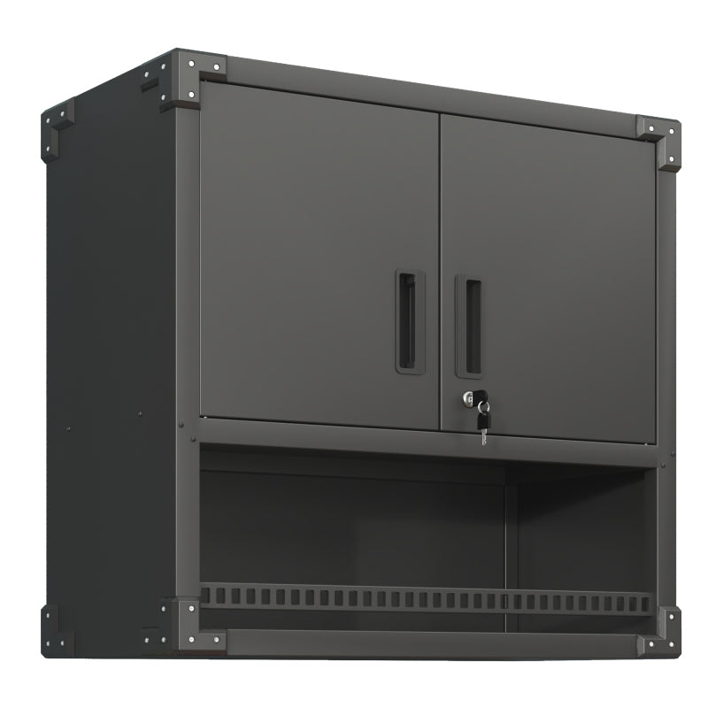 Metall Wandmontage Werkzeug Schrank mit Tür und Fach, Metallwandregal mit Schloss für Garage, Werkstatt, Büro - Umweltfreundlich, Robust, Montageerforderlich, H 77 cm × B 80 cm × T 30 cm