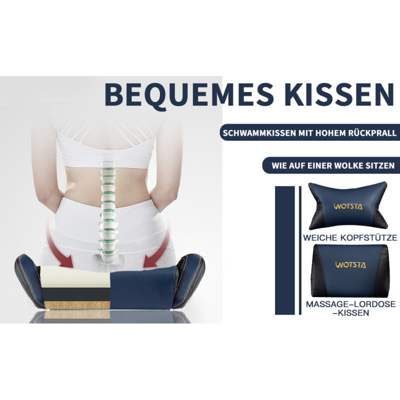 Gaming Stuhl Ergonomisch Gaming Chair Bürostuhl mit Fußstütze Racing Computerstuhl Höhenverstellbar Gepolstert Computerstuhl Lendenwirbelstütze Blau