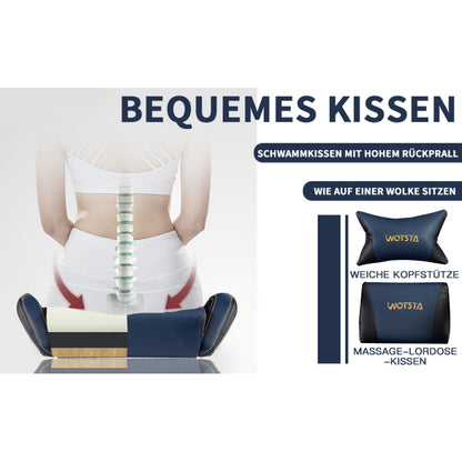 Gaming Stuhl Ergonomisch Gaming Chair Bürostuhl mit Fußstütze Racing Computerstuhl Höhenverstellbar Gepolstert Computerstuhl Lendenwirbelstütze Blau