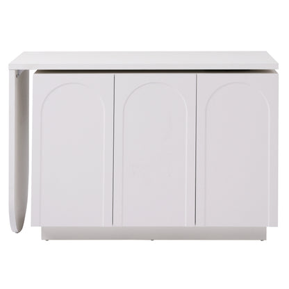 Schreibtisch, drehbarer L-förmiger Eck-Computertisch, Bürotisch, Frisiertisch, weiß 110 cm