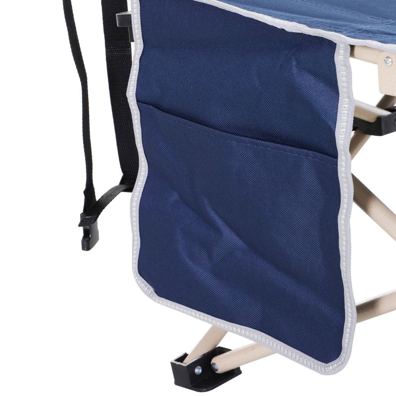 Feldbett Faltbares Campingbett mit Aufbewahrungstasche, Stahl & Oxford, Blau, 190x68x52cm