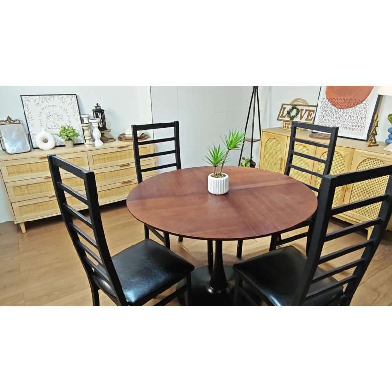 Metal Dining Chairs Set of 2, Steel Legs and PU Leather Seats, High Back Armless Dining Chairs, for Kitchen, Living Room, Black
