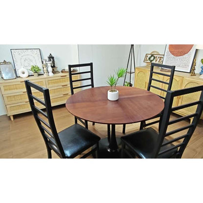 Metal Dining Chairs Set of 2, Steel Legs and PU Leather Seats, High Back Armless Dining Chairs, for Kitchen, Living Room, Black