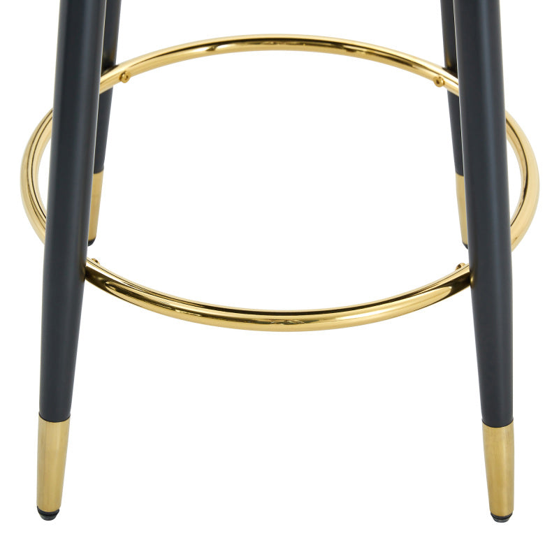 360° drehbarer Barstuhl. Hellgraue und braune Plätze Kissen, PU-Material, bequeme Padded Bar Stuhl, Eine Box von 2 Packungen.