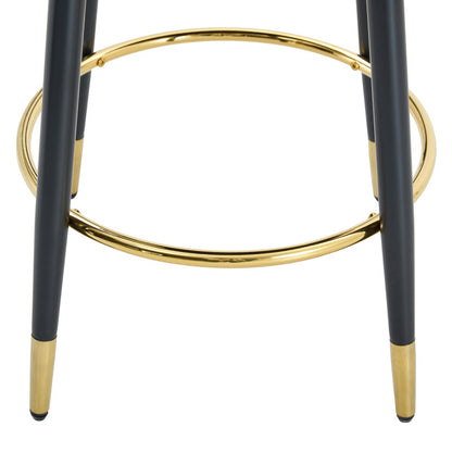 360° drehbarer Barstuhl. Hellgraue und braune Plätze Kissen, PU-Material, bequeme Padded Bar Stuhl, Eine Box von 2 Packungen.