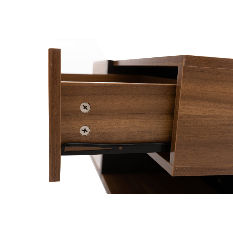 Couchtisch, Tisch mit 4 Schubladen, einzigartige Farbabstimmung und Liniendesign, Stauraum unten. 78*78*36cm