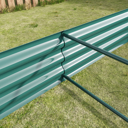 Hochbeet Metall Pflanzenbeet, Hochbeete für Garten aus robustem Stahlblech mit stabilem Design, Rostschutz und Langer Haltbarkeit, Hochbeet Bausatz ohne Boden, Ideal für Gemüse, Kräuter & Blumen Anthr