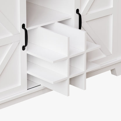Küchenschrank(105×38.4×180cm), Hochschrank Küchenbuffet, Sideboard mit LED-Beleuchtung,Variable Lichtfarben, weiß