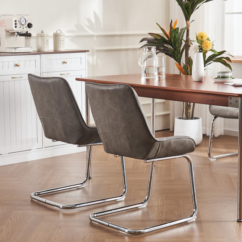 Sorgfältig ausgewählte Küche Wohnzimmer Esszimmer Stühle aus Kunstleder Material für leichtere Wartung! (Satz von 2)
