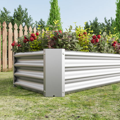 Hochbeet Metall Pflanzenbeet, Hochbeete für Garten aus robustem Stahlblech mit stabilem Design, Rostschutz und Langer Haltbarkeit, Hochbeet Bausatz ohne Boden, Ideal für Gemüse, Kräuter & Blumen Anthr