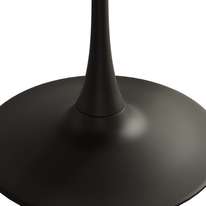 47.24"Modern Round Dining Table,Four Patchwork Tabletops with Black Color Solid Wood Grain Table Top,Metal Base Dining Table, End Table Leisure Coffee Table