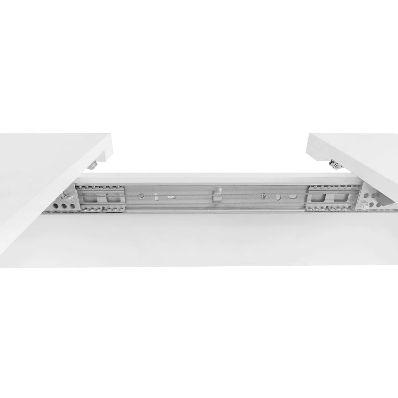 Ausziehbarer Esstisch, L110/130*W70*H75, Esstisch mit Stauraum, Weiss