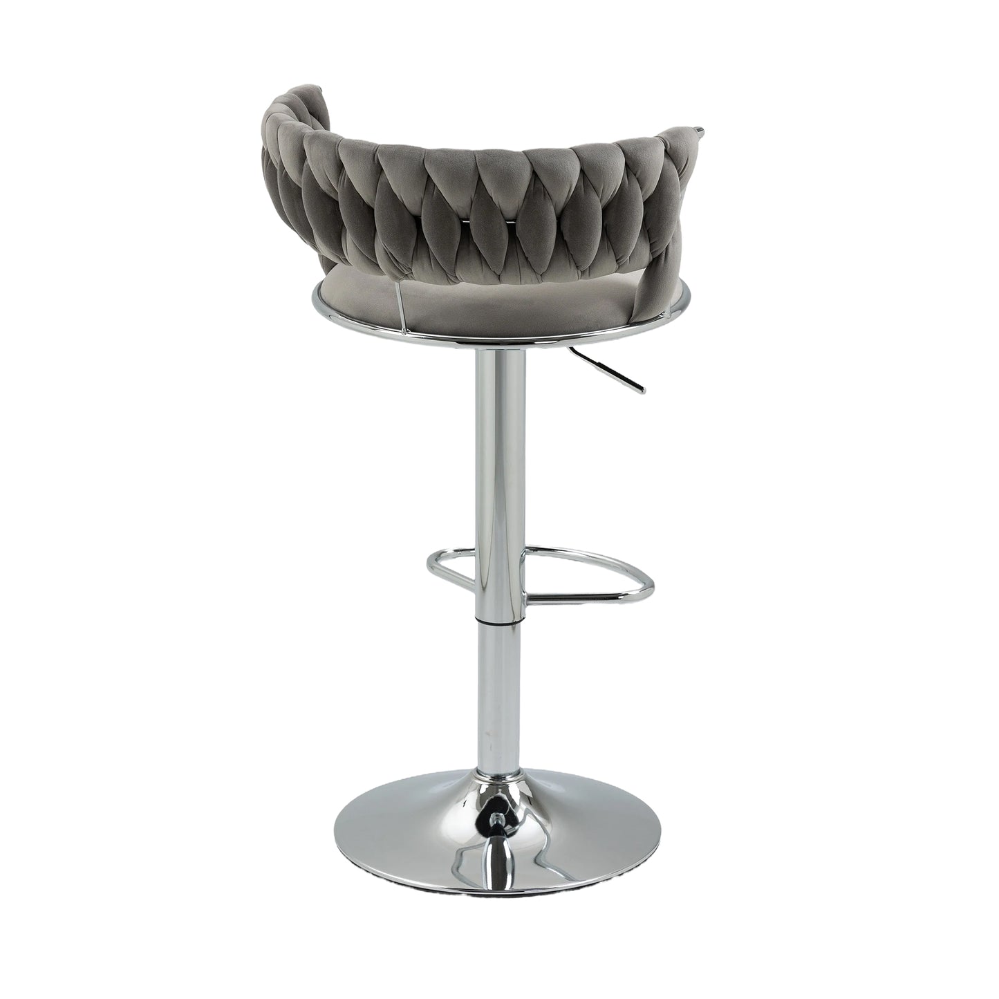 COOLMORE 360 Grad drehbare Barhocker 2 Stück Set höhenverstellbare Stühle mit Fußstütze für Küche, Esszimmer, Insel, Bar, Weinkeller, Büro, Wohnzimmer, Wohnzimmer, Silber, Modern Style, High-End Style