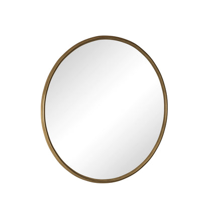 80CM Bronze Round Mirror, Bathroom Mirror for Wall, Round Wall Mirror Metal Frame, for Wall, Living Room, Bedroom, Vanity, Entryway, Hallway