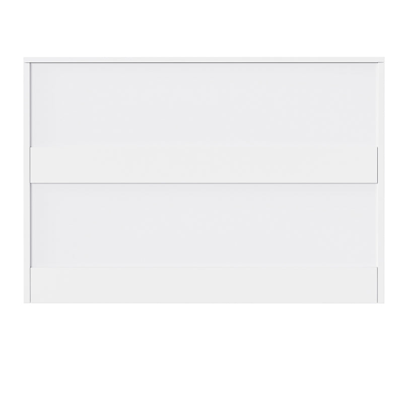 Kommode mit 6 Schubladen, Flurschrank, für Wohnzimmer, Bad und Schlafzimmer, Wellenmuster, lackiert, stoßfestes Eckdesign, 6 Fächer, 110 B x 40 T x 72 H, weiß