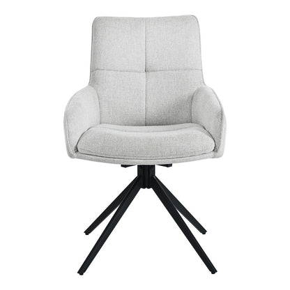 2 Drehbare Stühle nach Anthropometrie, perfekt für Küche und Esszimmer, Grau