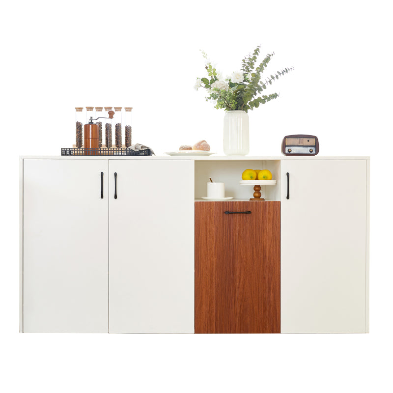 Sideboard Schrank freistehender Holzschrank Holzschrank Küche Zuhause Wohnzimmer weiß