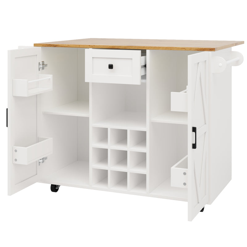Moderne Kücheninsel, Küchenschrank, buffetschrank, Speisewagen mit Holzmaserung, buffetschrank, Multifunktionale Esstisch mit Speicherraum, Speisewagen mit Snackregalen und Stretchfunktionsschränken
