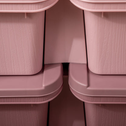 Aufbewahrungsbox Kunststoff, Spielzeug Aufbewahrung, 6 Schubladen, Spielzeug Organizer, Kommode Kinderzimmer, Rosa