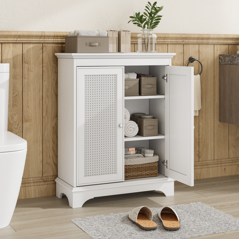 Bodenstehendes Badezimmerschrank, unabhängiger moderner Badezimmerschrank, Weiß