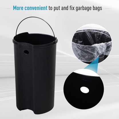 Mülleimer Abfalleimer Treteimer mit Inneneimer 12 L Soft Schließen Edelstahl PP Ø25,8 x H42 cm