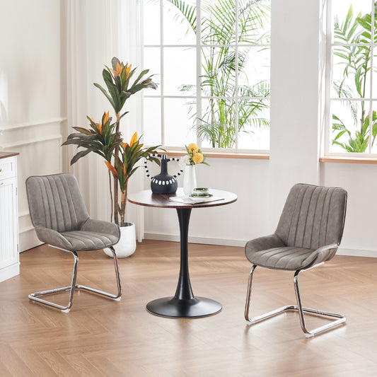 Sorgfältig ausgewählte Küche Wohnzimmer Esszimmer Stühle aus Kunstleder Material für leichtere Wartung! (Satz von 2)